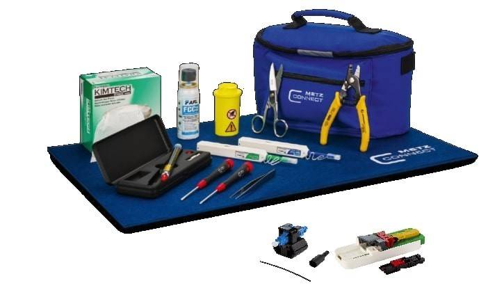 METZ CONNECT OpDAT LWL Starterset WKZ-Set + 20x FAST Stecker für LC UPC Ader