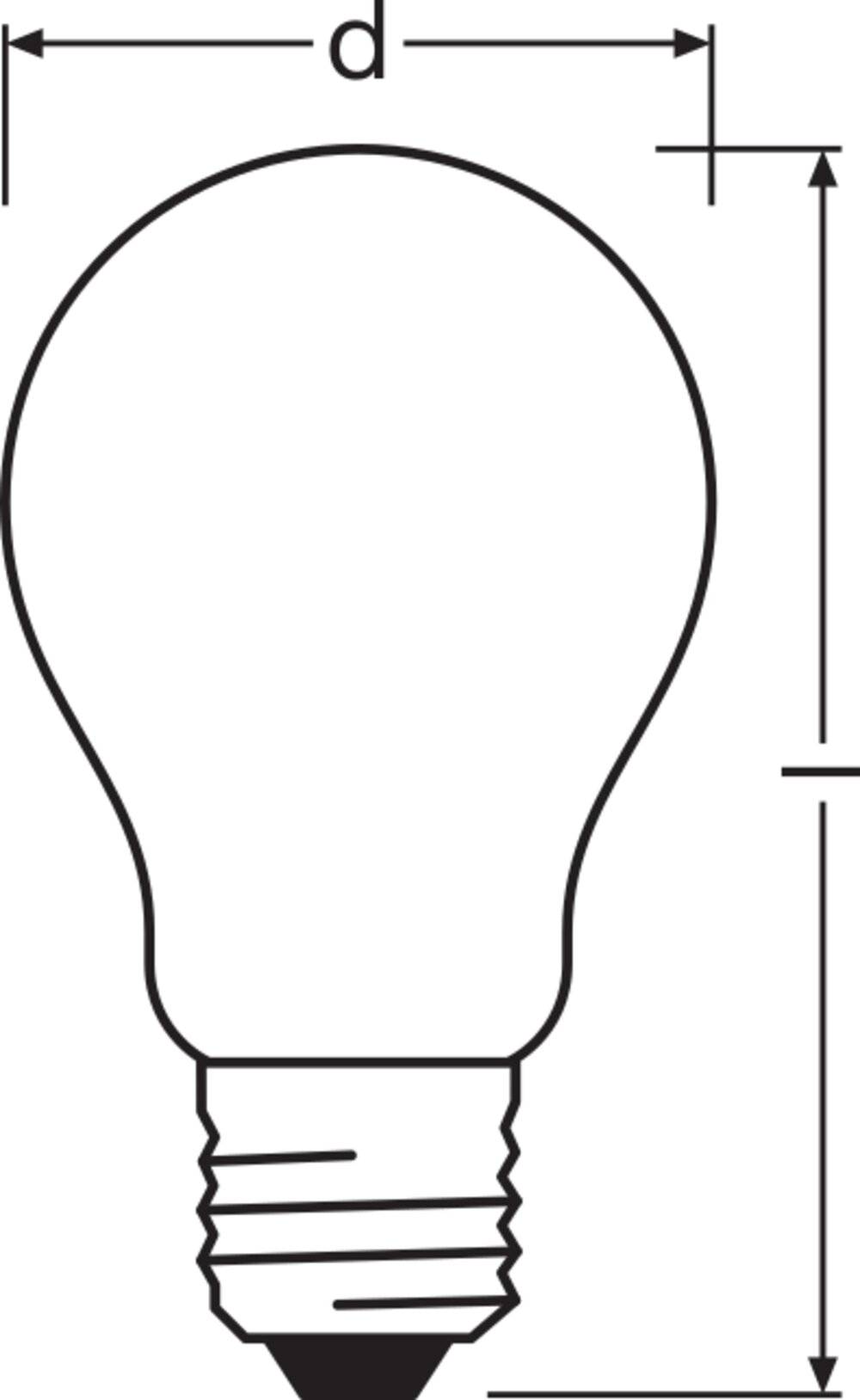 LEDVANCE Osram LED-Leuchtmittel LB23 LEDCLA40DIM 4.8W 827 FILFRE27 P