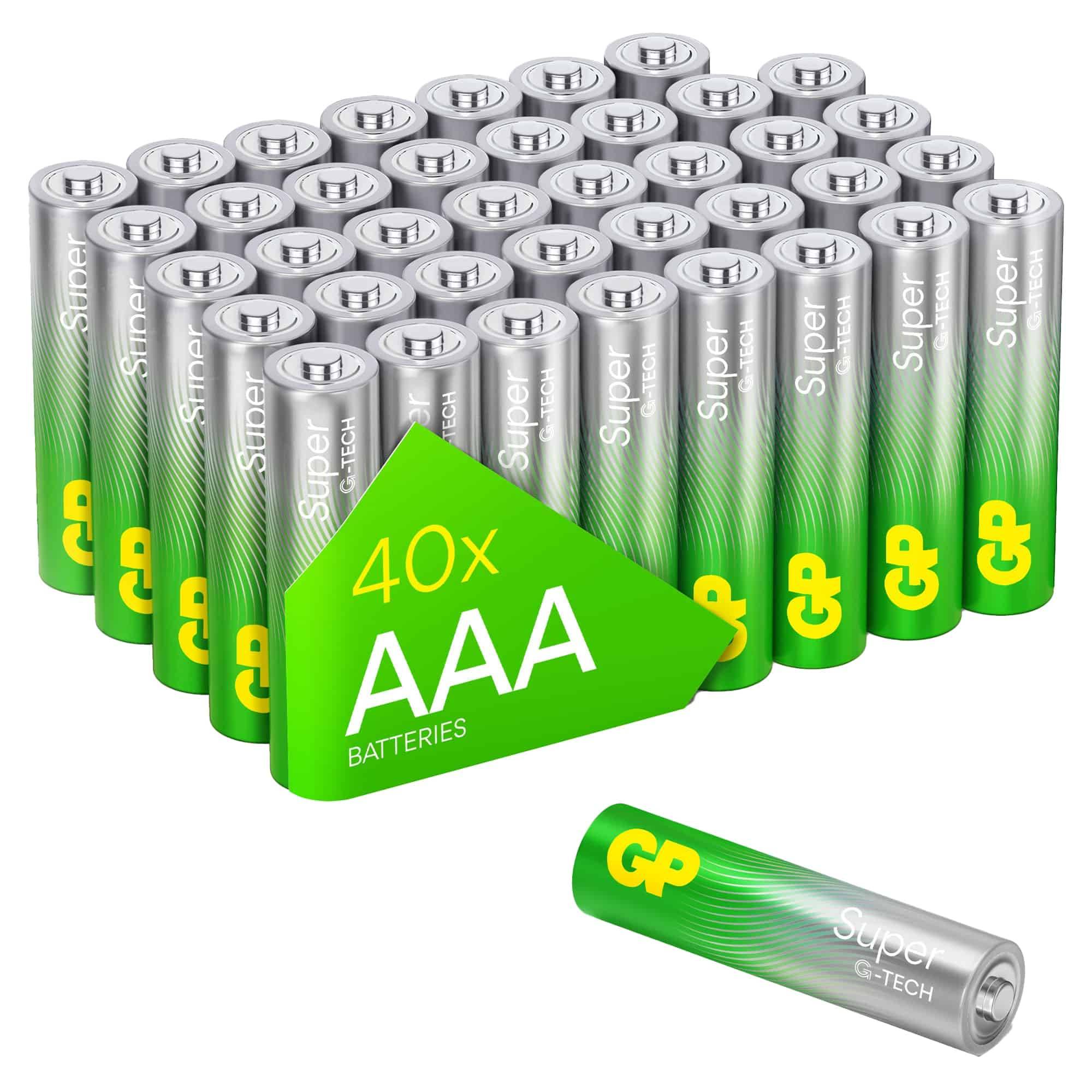 GP Super Micro (AAA)-Batterie Alkali-Mangan 1.5 V 40 St.