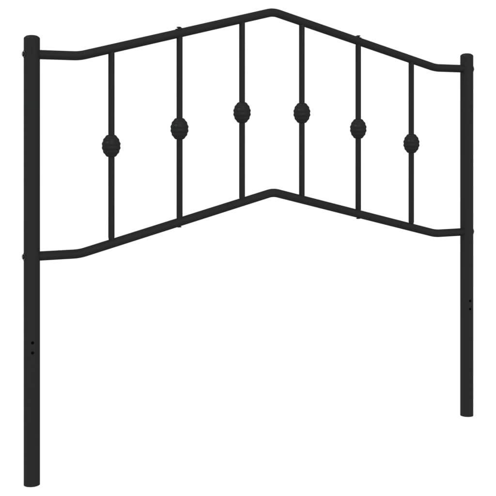 vidaXL Kopfteil Metall Schwarz 107 cm