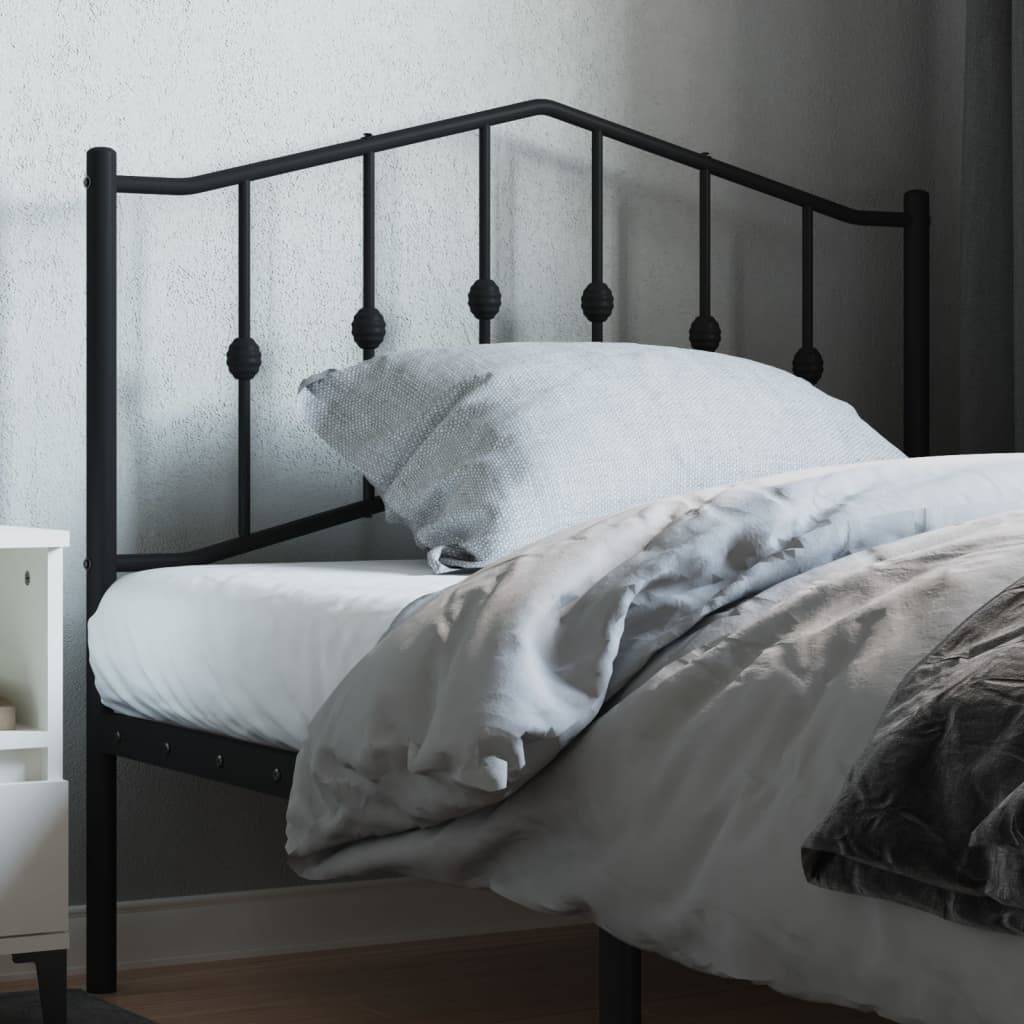 vidaXL Kopfteil Metall Schwarz 107 cm