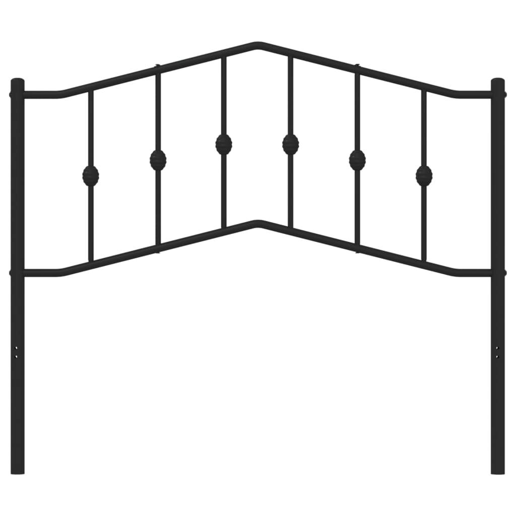 vidaXL Kopfteil Metall Schwarz 107 cm