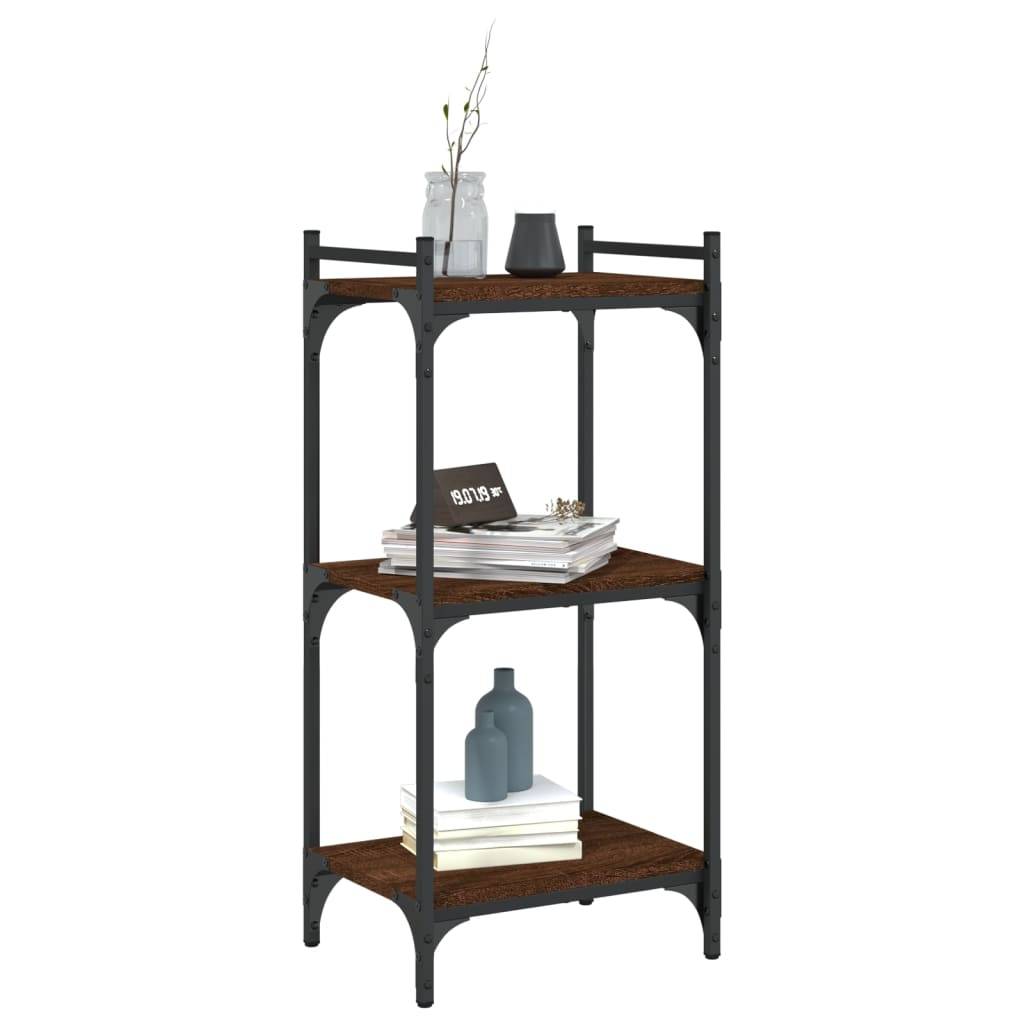 vidaXL Bücherregal 3 Böden Braun Eichen-Optik 40x30x86cm Holzwerkstoff