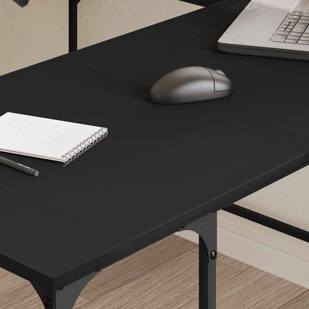 vidaXL Schreibtisch Schwarz 139x139x75 cm Holzwerkstoff