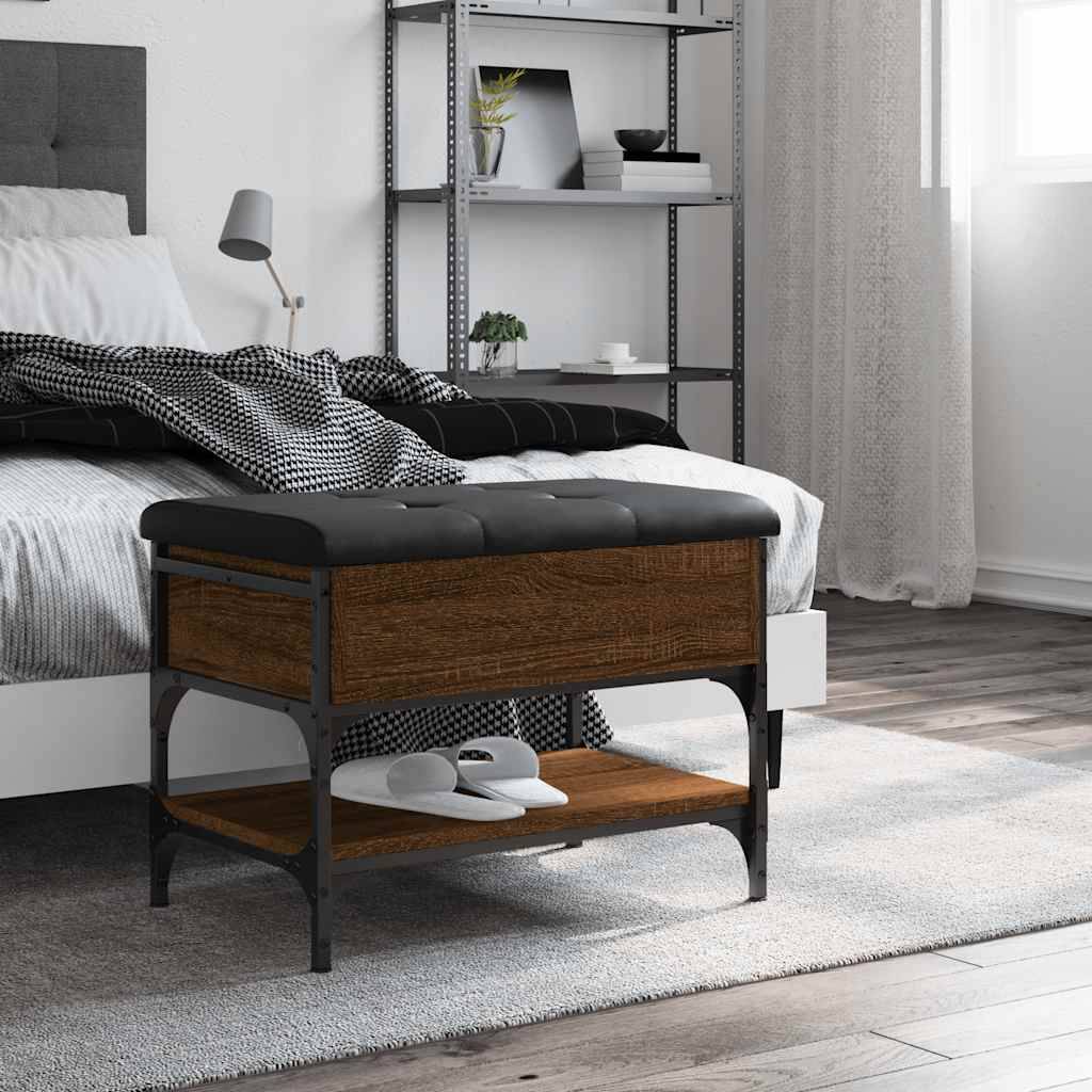 vidaXL Schuhbank Braun Eichen-Optik 62x42x45 cm Holzwerkstoff