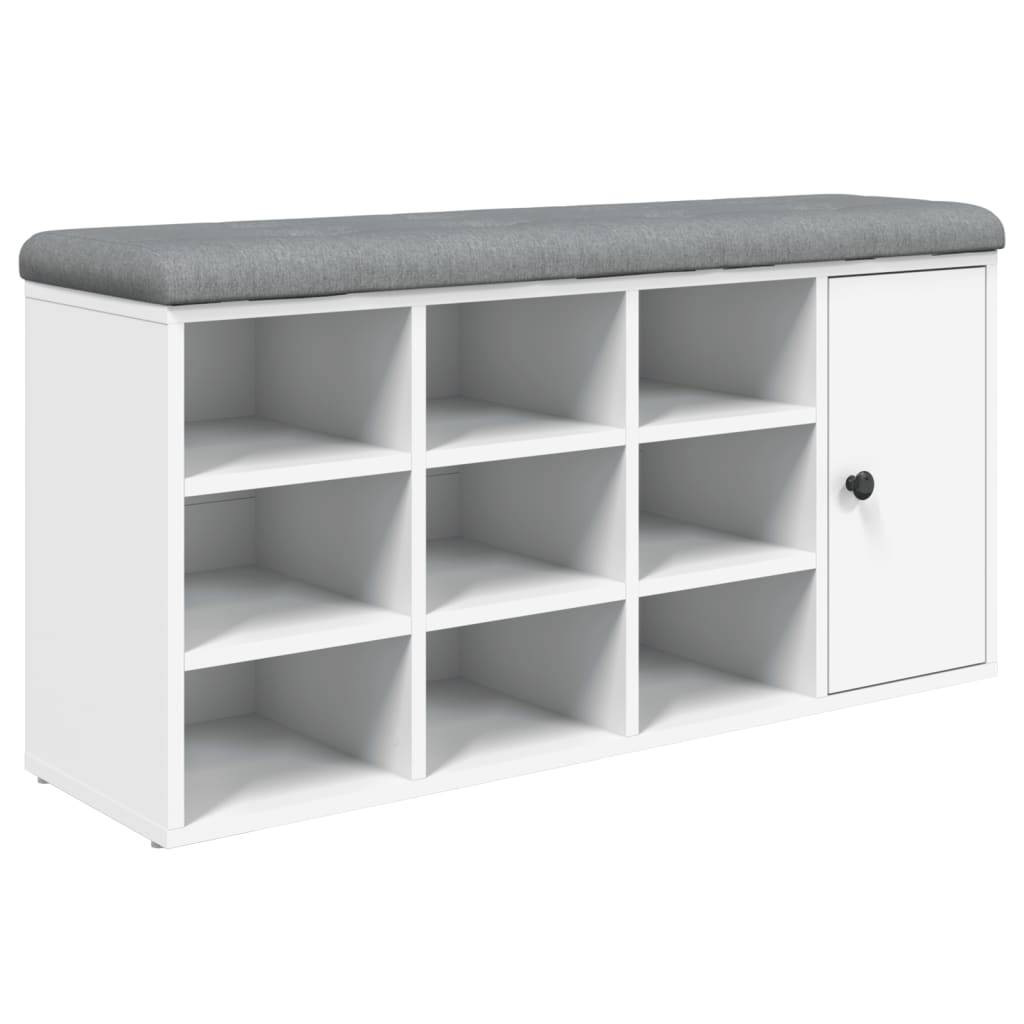 vidaXL Schuhbank Weiß 102x32x50 cm Holzwerkstoff