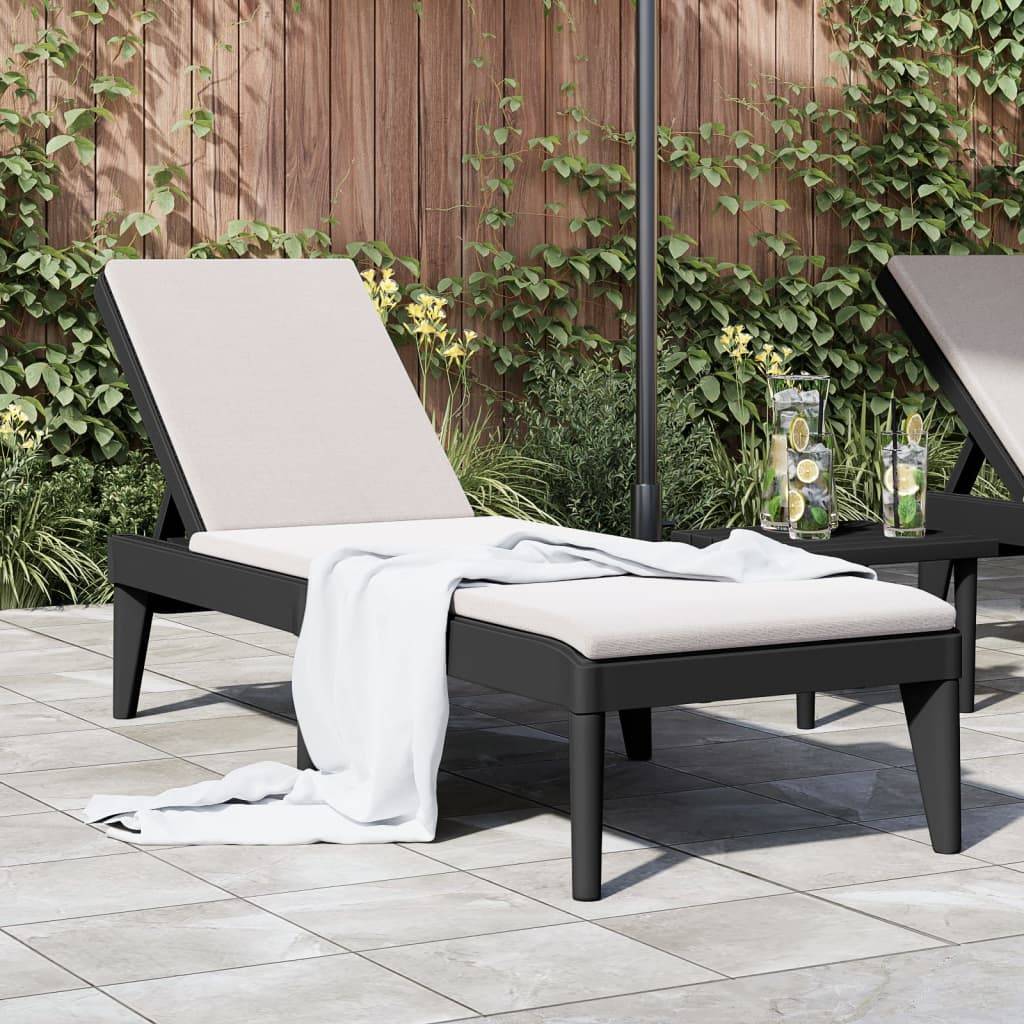 vidaXL Sonnenliege Anthrazit 186x60x29 cm PP