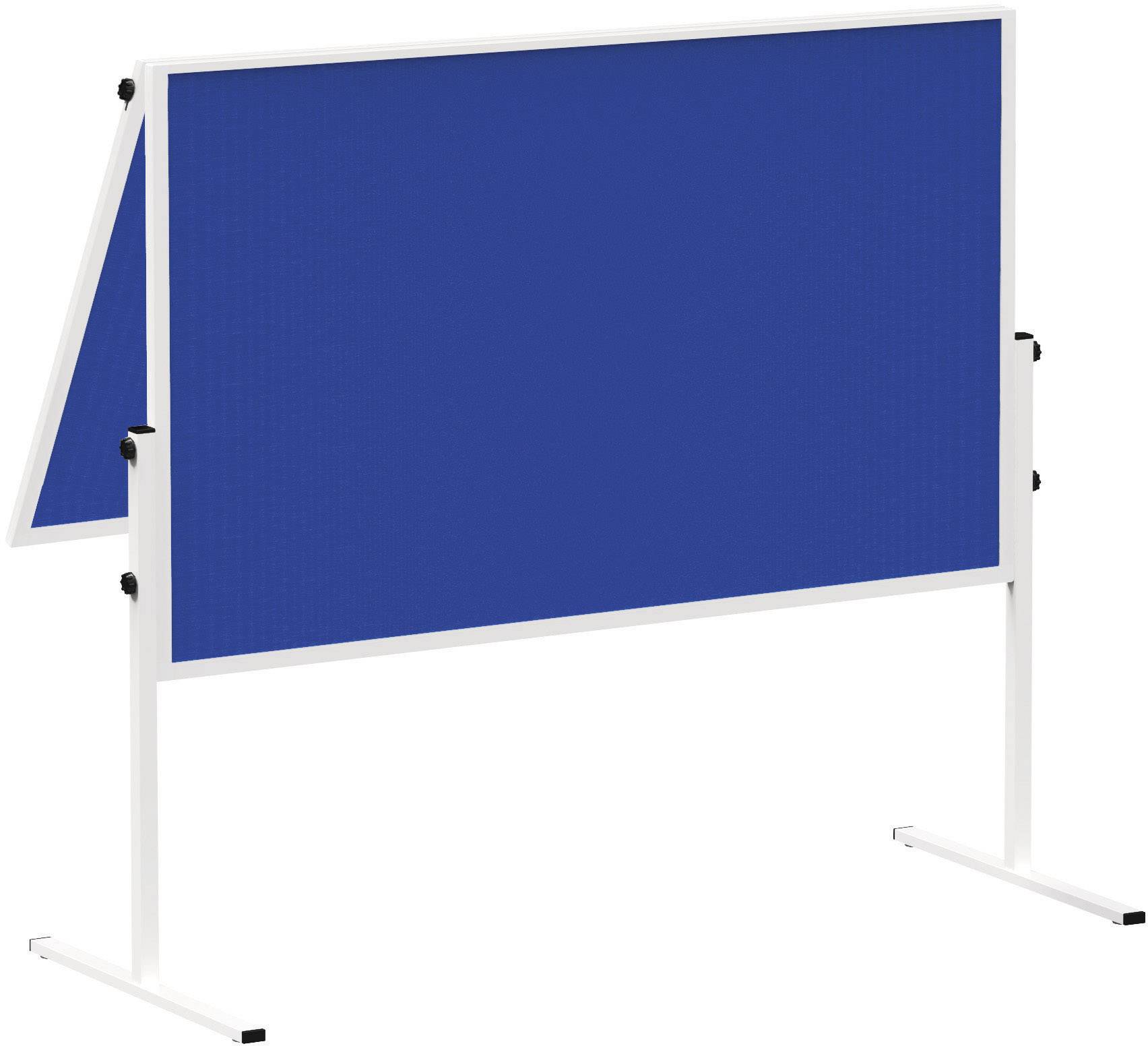 Maul Moderationstafel MAULsolid (B x H) 120 cm x 150 cm Filz Blau Inkl. Rollen, beidseitig verwendbar, Pinntafel, zusammenklappbar 6366482