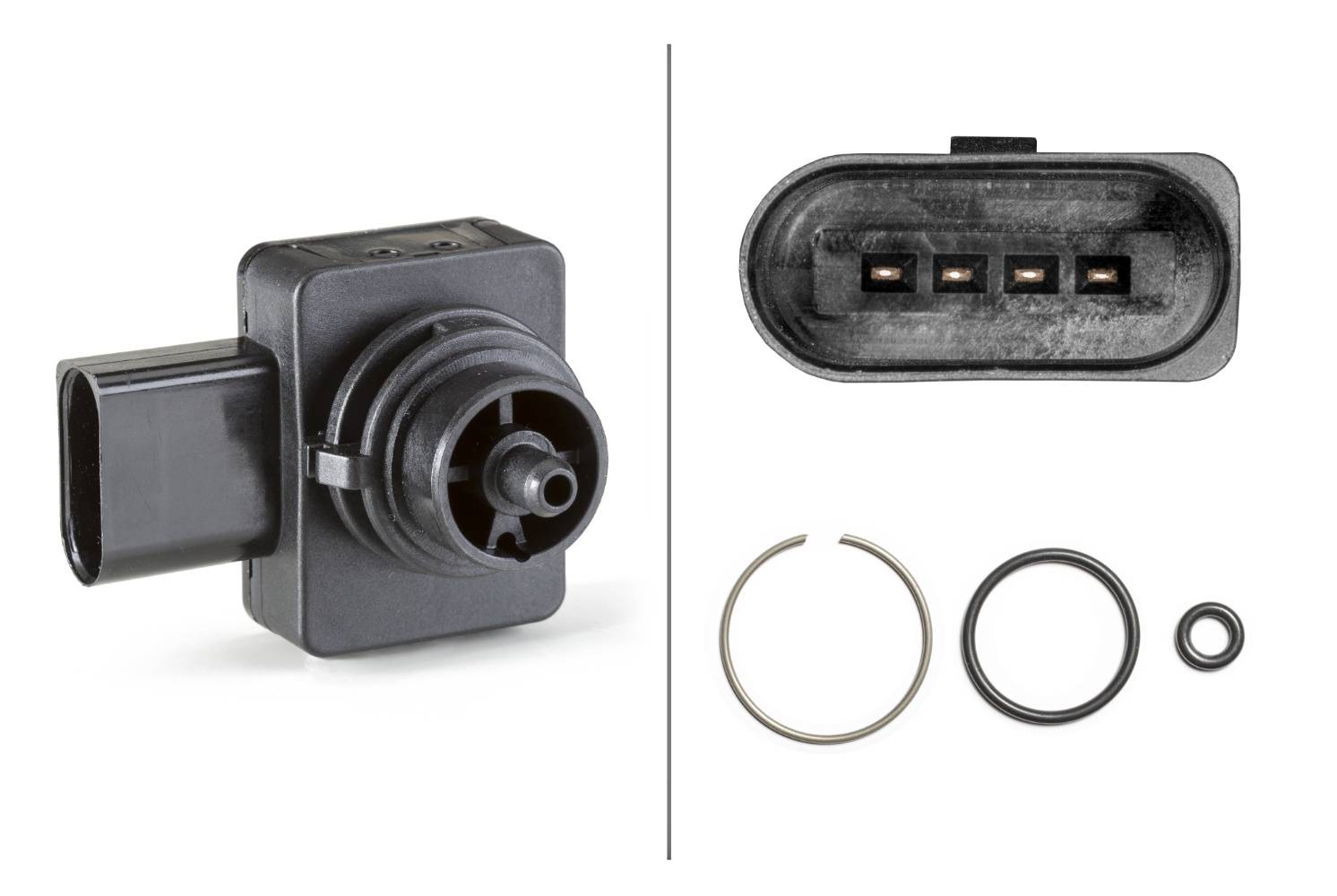 HELLA 6PP 013 112-271 Drucksensor, Bremskraftverstärker - 4-polig - gesteckt - mit Dichtung