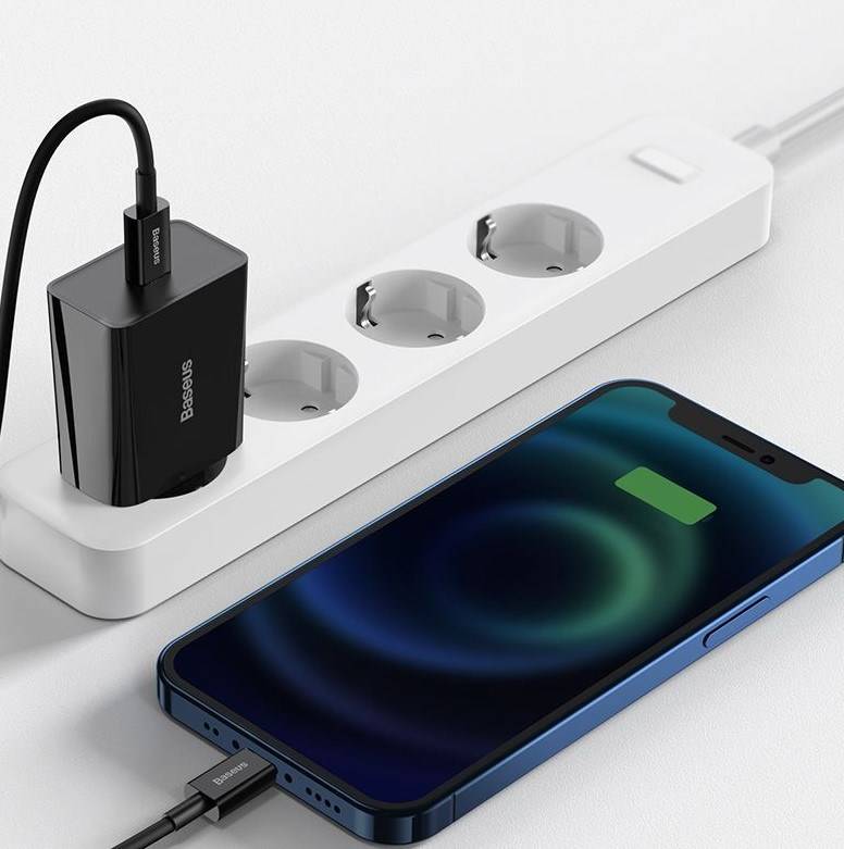 Baseus Speed Mini Schnellladegerät, USB-C, PD, 3A, 20W (schwarz)