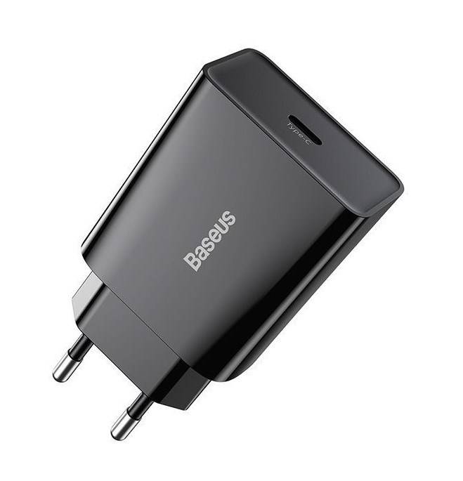 Baseus Speed Mini Schnellladegerät, USB-C, PD, 3A, 20W (schwarz)