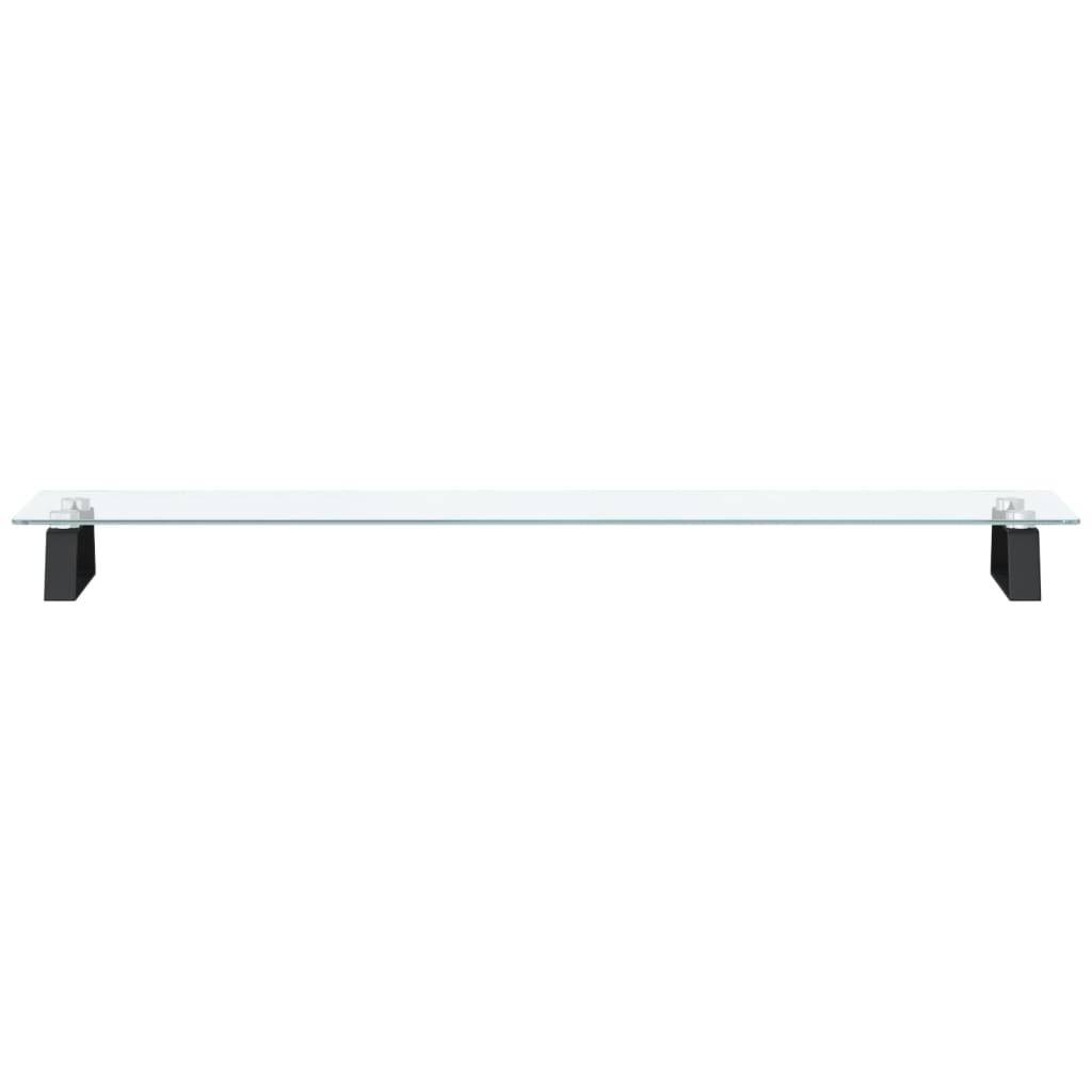 vidaXL Monitorständer Schwarz 100x20x8 cm Hartglas und Metall