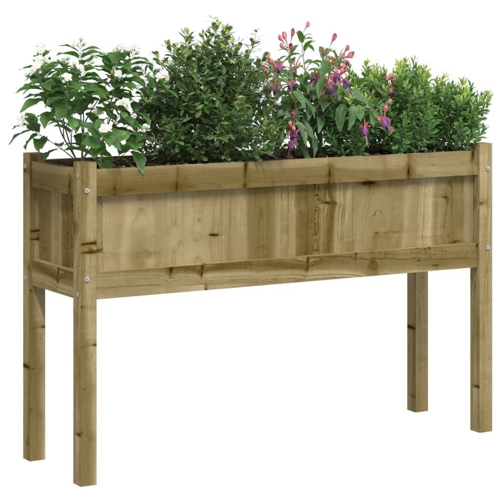 vidaXL Pflanzkübel mit Beinen 110x31x70 cm Kiefernholz Imprägniert