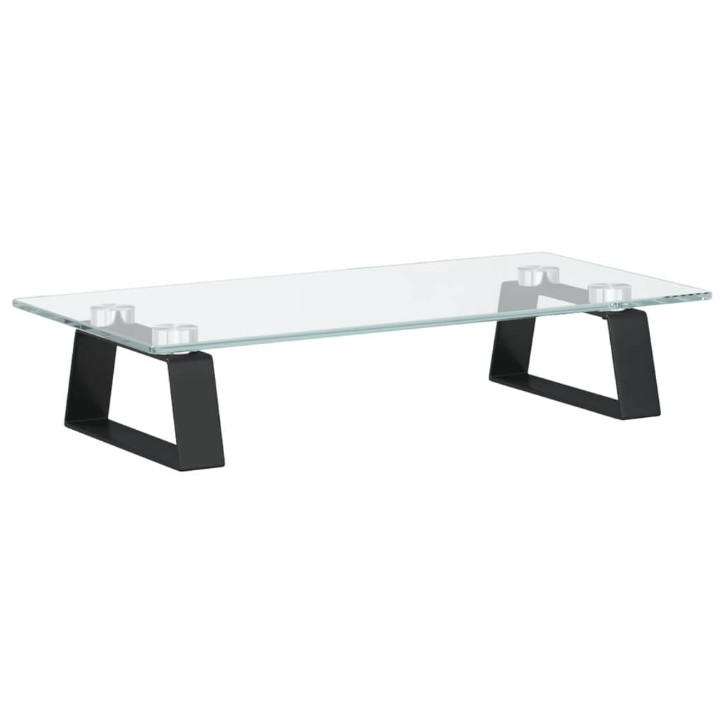 vidaXL Monitorständer Schwarz 40x20x8 cm Hartglas und Metall