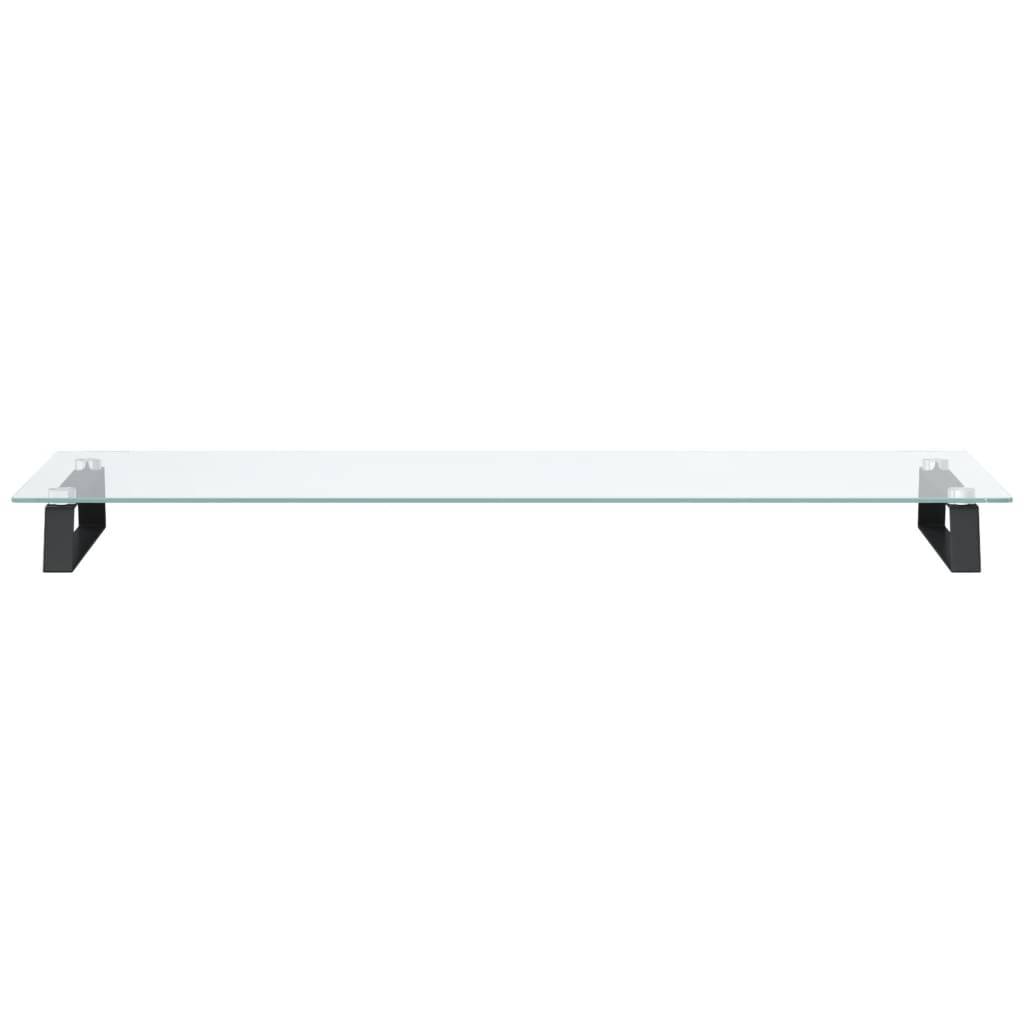 vidaXL Monitorständer Schwarz 100x35x8 cm Hartglas und Metall