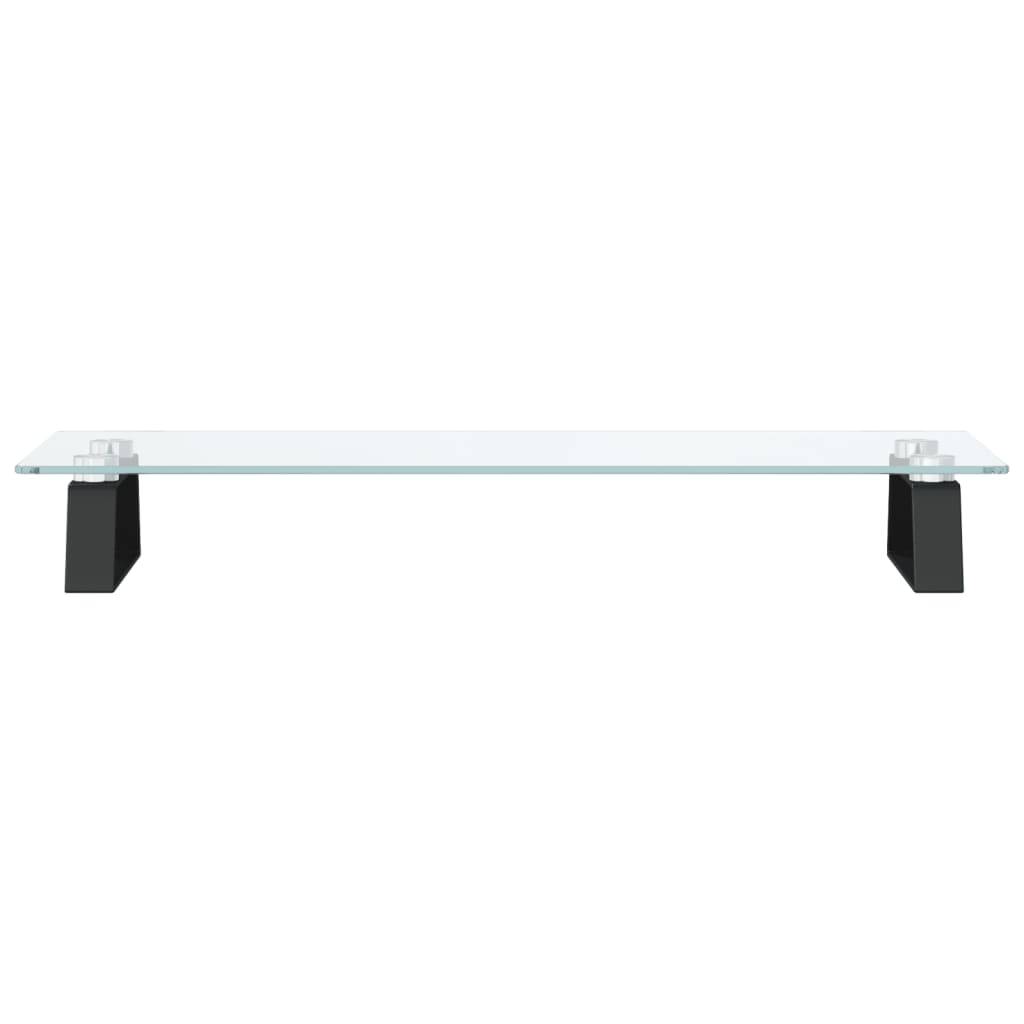 vidaXL Monitorständer Schwarz 60x20x8 cm Hartglas und Metall