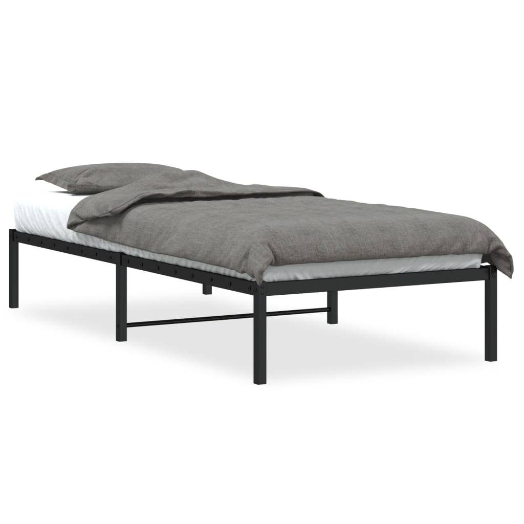 vidaXL Bettgestell Metall Schwarz 90x200 cm