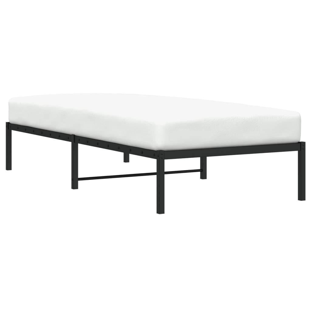 vidaXL Bettgestell Metall Schwarz 90x200 cm