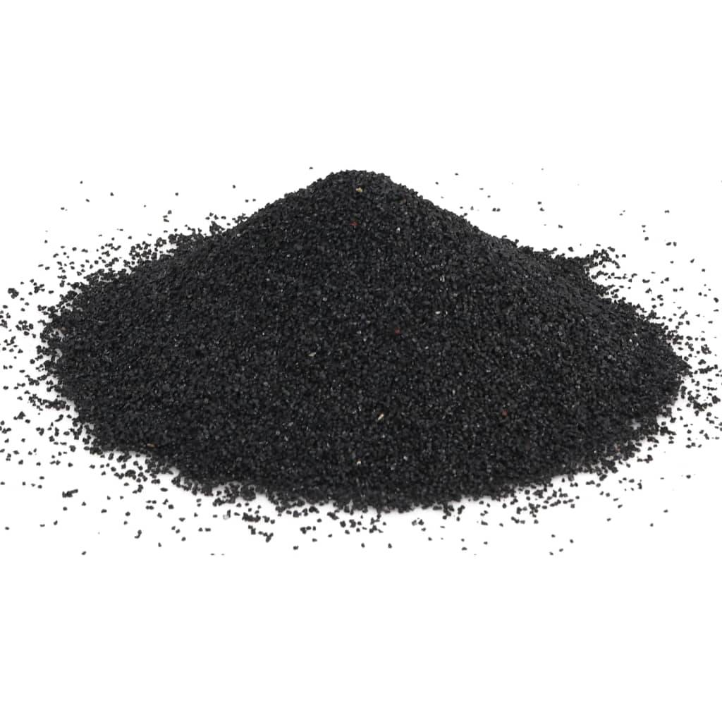vidaXL Aquariensand 25 kg Schwarz 0,2-2 mm