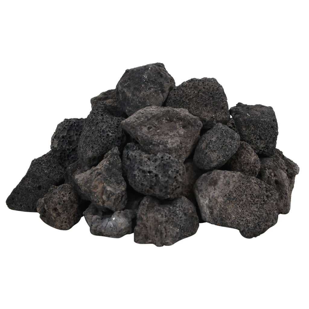 vidaXL Lavagranulat 25 kg Schwarz 3-5 cm