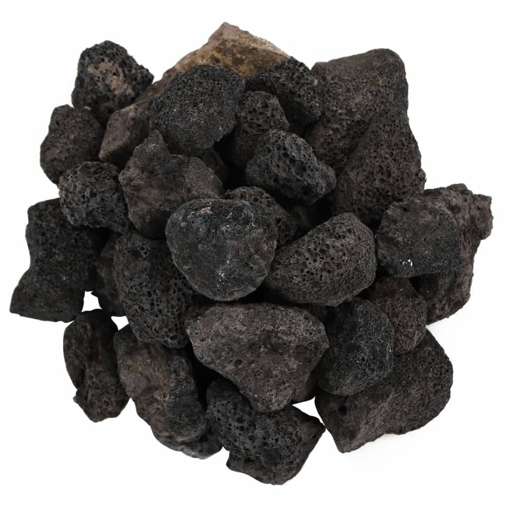 vidaXL Lavagranulat 25 kg Schwarz 3-5 cm