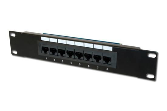 Digitus DN-91508U 8 Port Netzwerk-Patchpanel 254 mm (10") CAT 5e 1 HE Bestückt