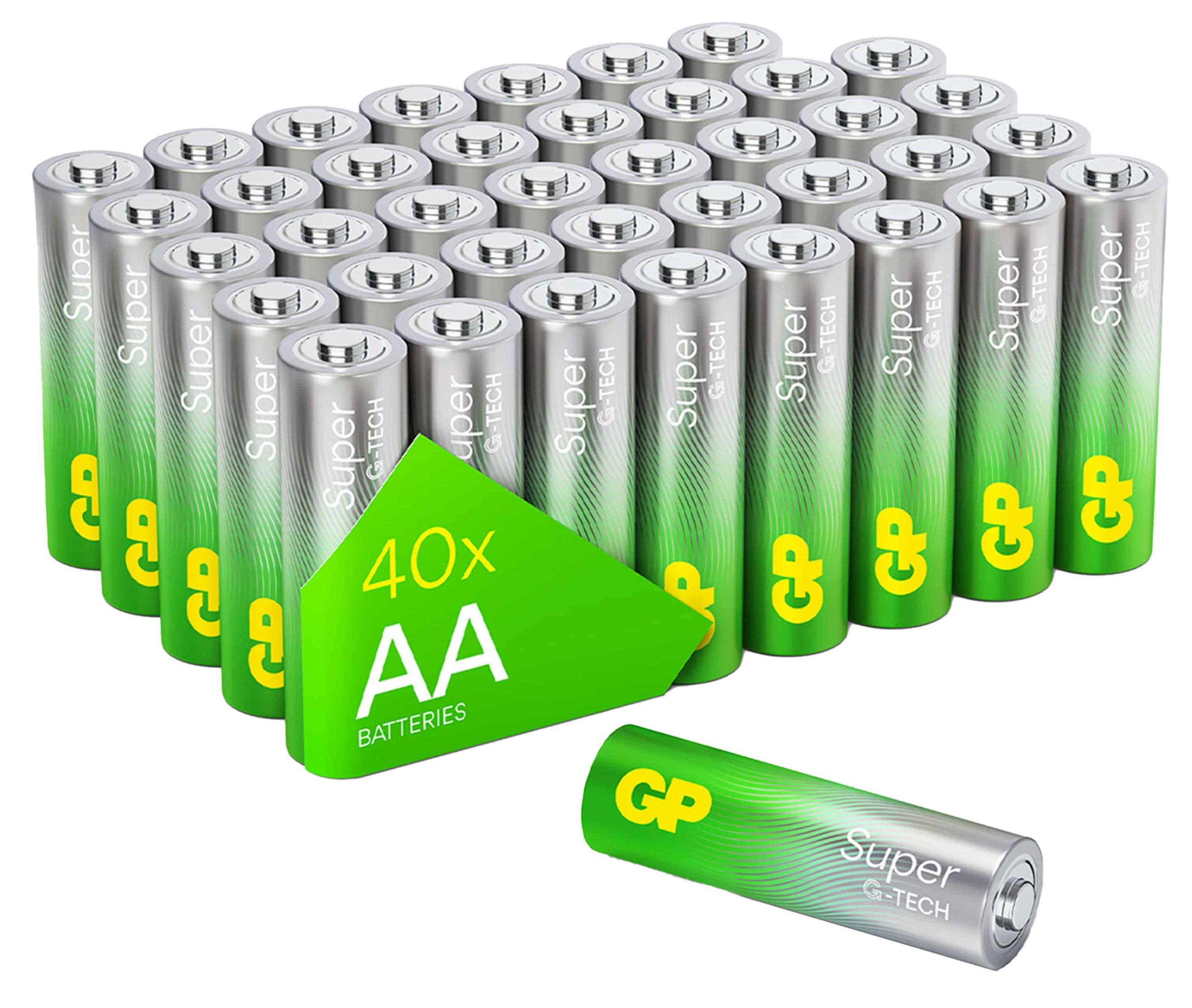 GP Super Mignon (AA)-Batterie Alkali-Mangan 1.5 V 40 St.