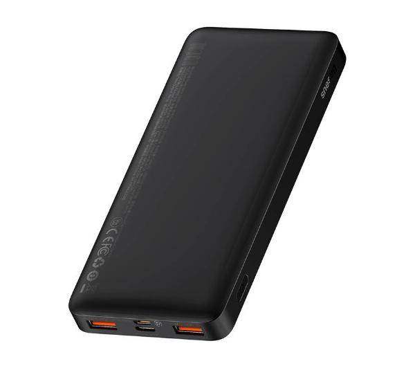 Baseus Bipow Powerbank, 10.000mAh, 2x USB + USB-C, 20W, schwarz