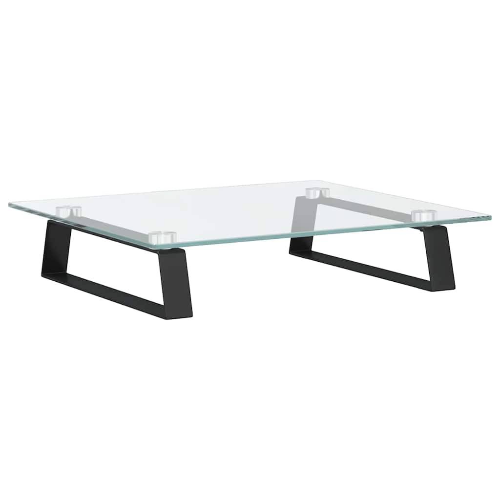vidaXL Monitorständer Schwarz 40x35x8 cm Hartglas und Metall