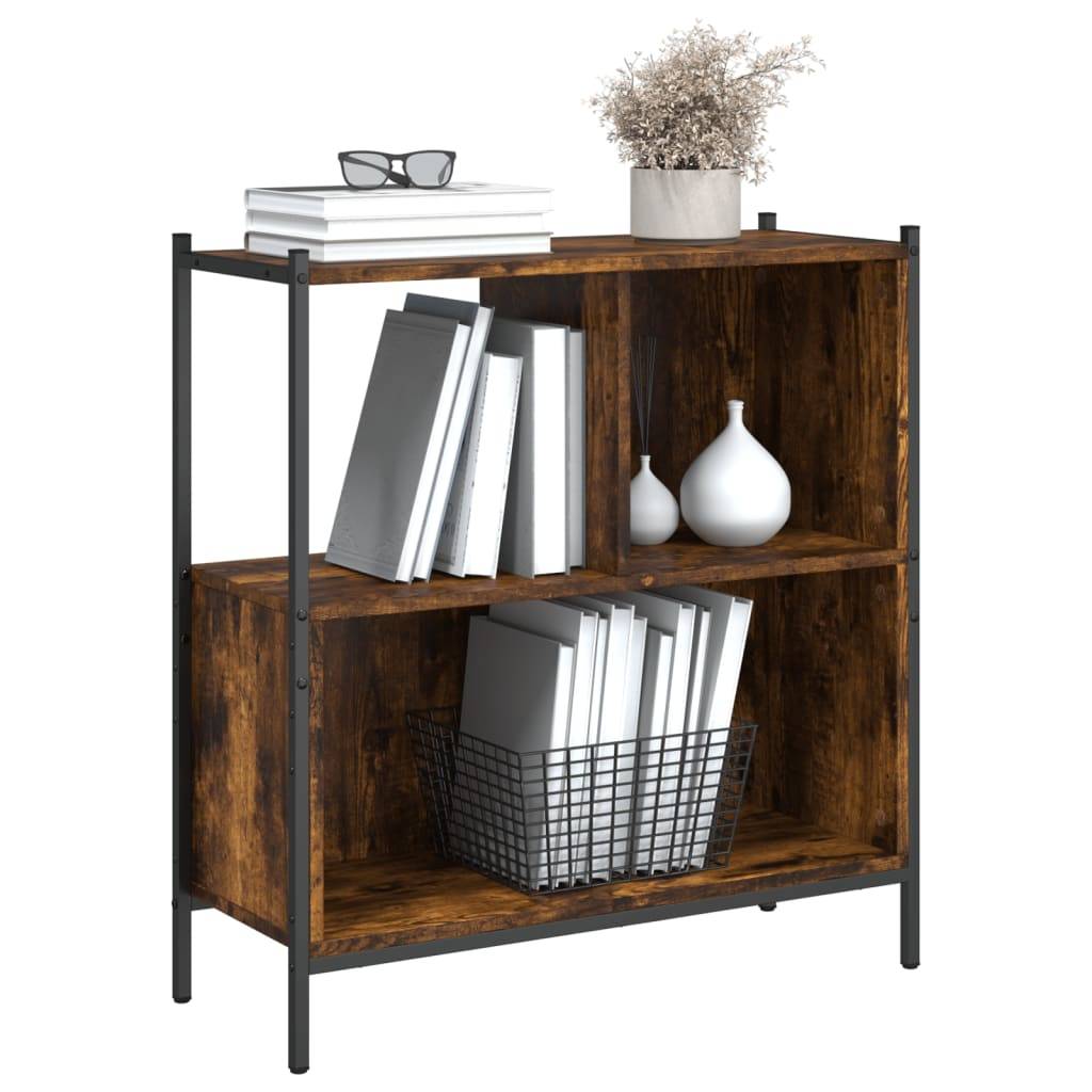 vidaXL Bücherregal Räuchereiche 72x28x77,5 cm Holzwerkstoff
