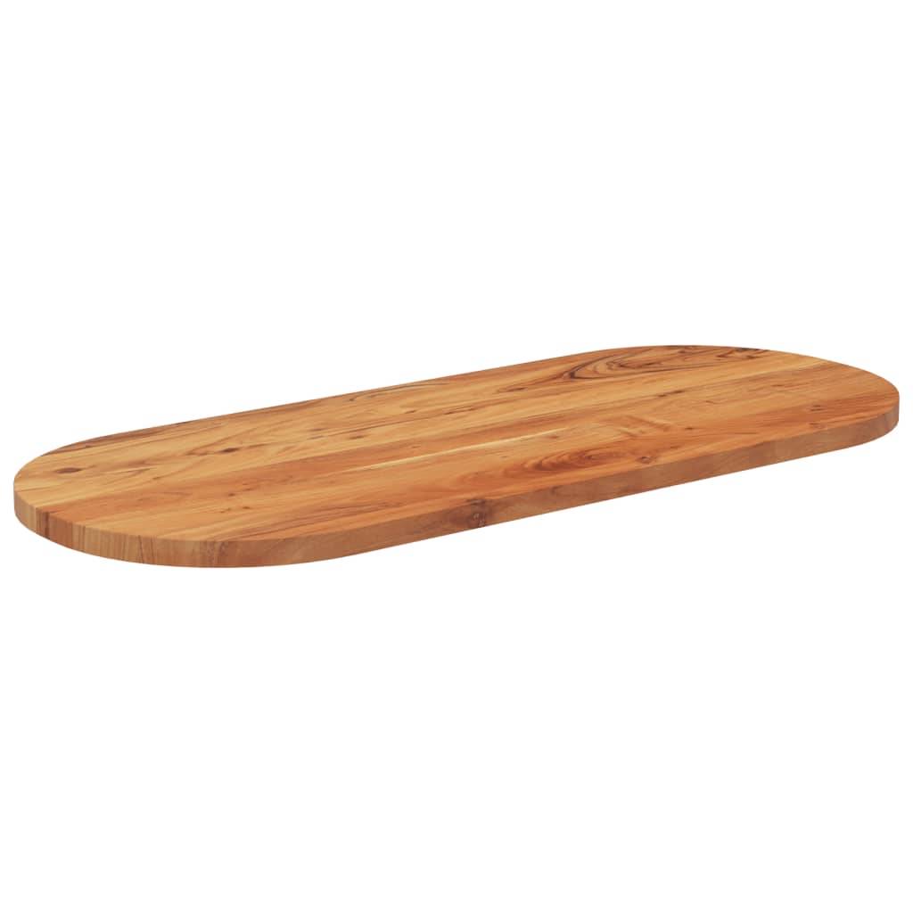 vidaXL Tischplatte 140x60x3,8 cm Oval Massivholz Akazie