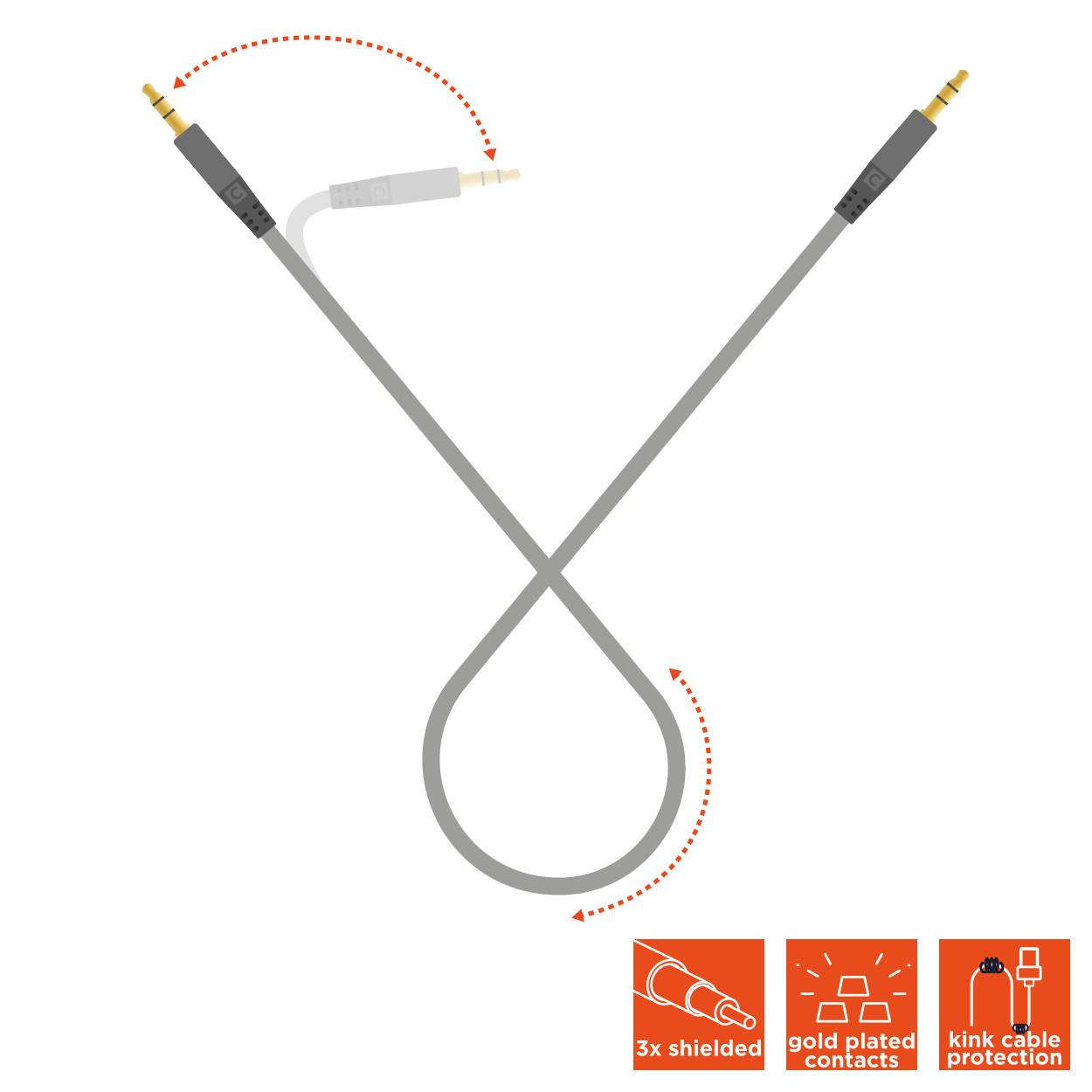 celexon 3,5mm Stereo Klinke Audiokabel 1,0m - Professional Line