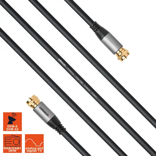 celexon F-Stecker Sat Antennenkabel 10,0m - Professional Line celexon F-Stecker Sat Antennenkabel 10,0m - Professional Line