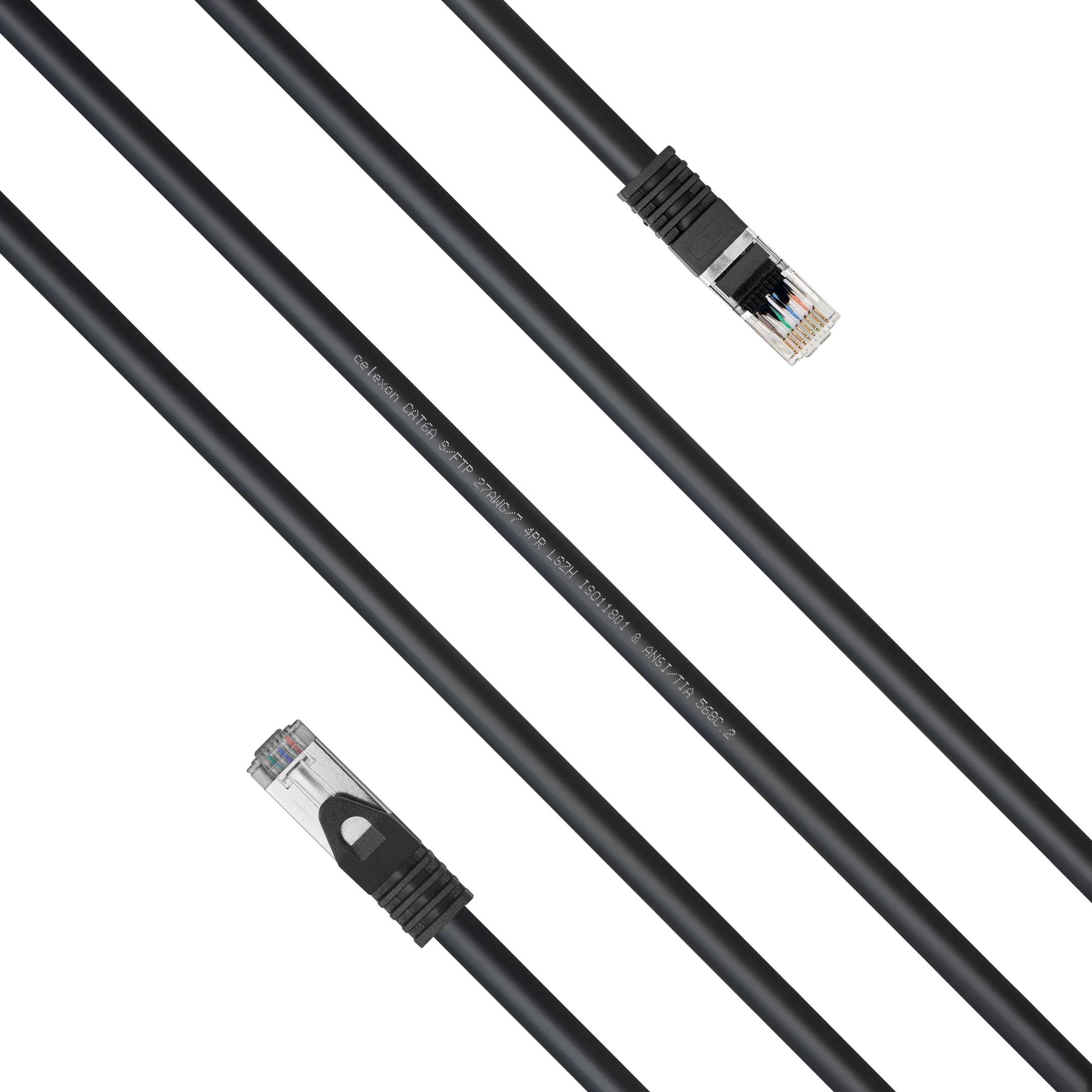 celexon CAT 6A Patchkabel - S/FTP 20,0m, schwarz