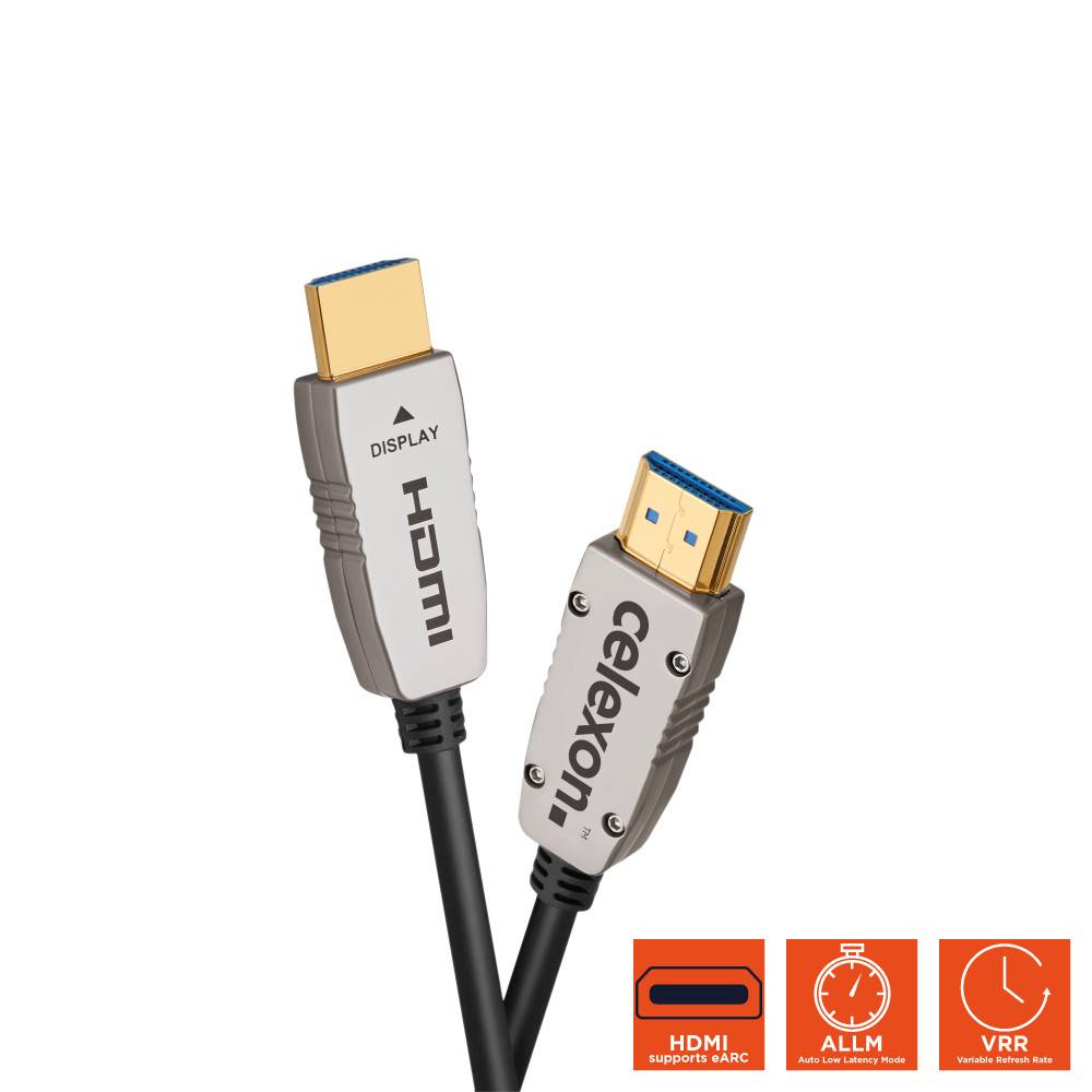 celexon UHD Optical Fibre HDMI 8K 48Gbps Active Kabel 25m, schwarz