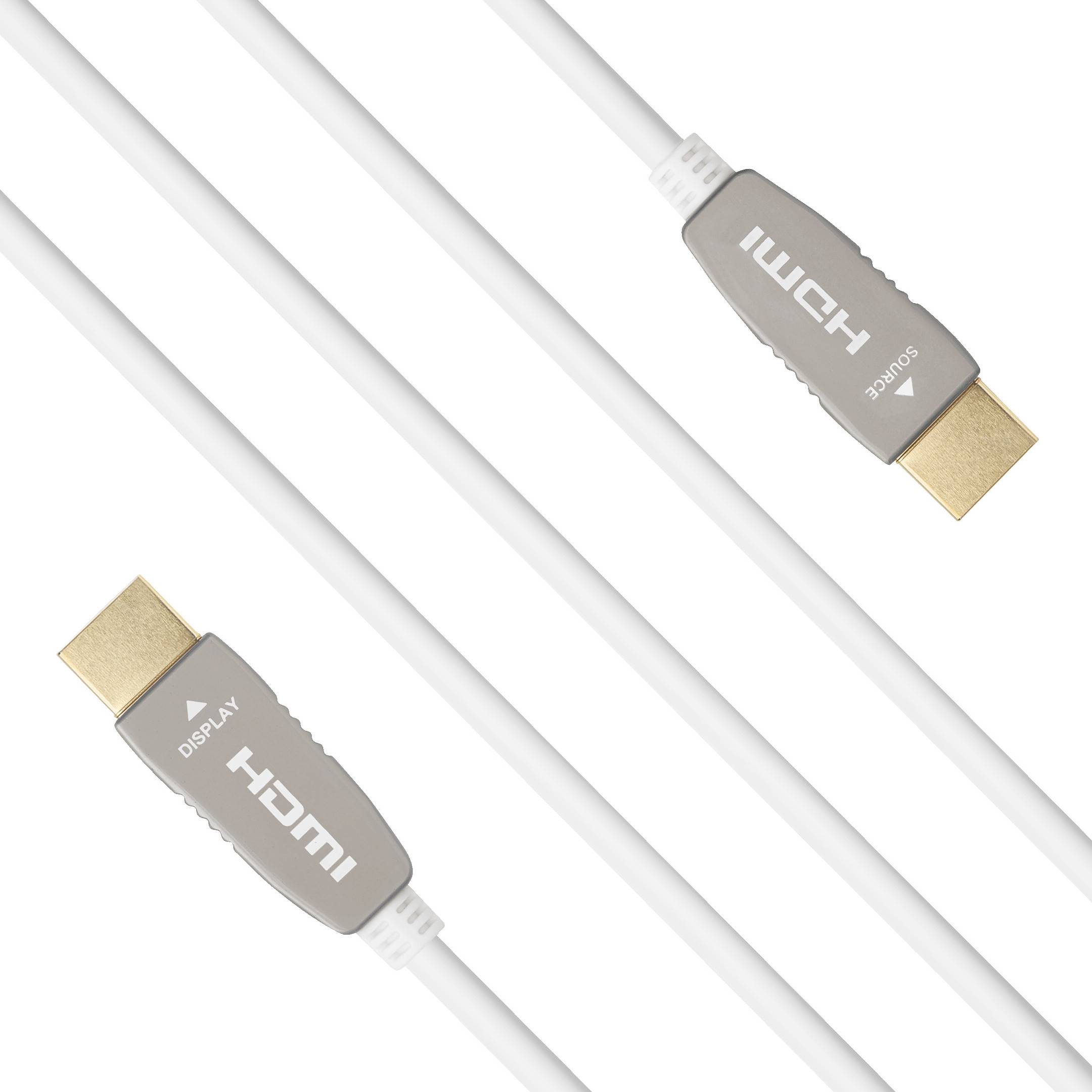 celexon UHD Optical Fibre HDMI 8K 48Gbps Active Kabel 70m, weiß