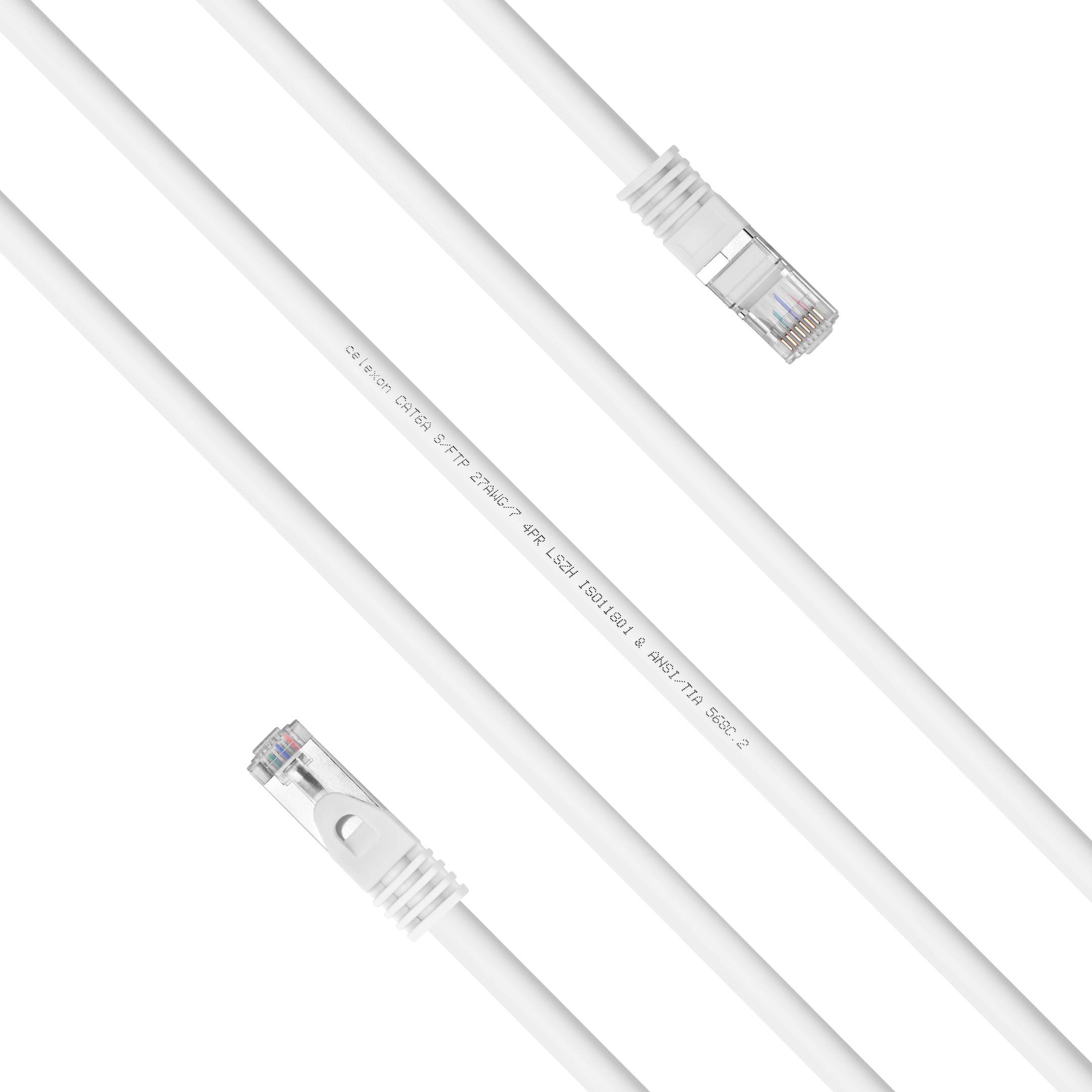celexon CAT 6A Patchkabel - S/FTP 3,0m, weiß