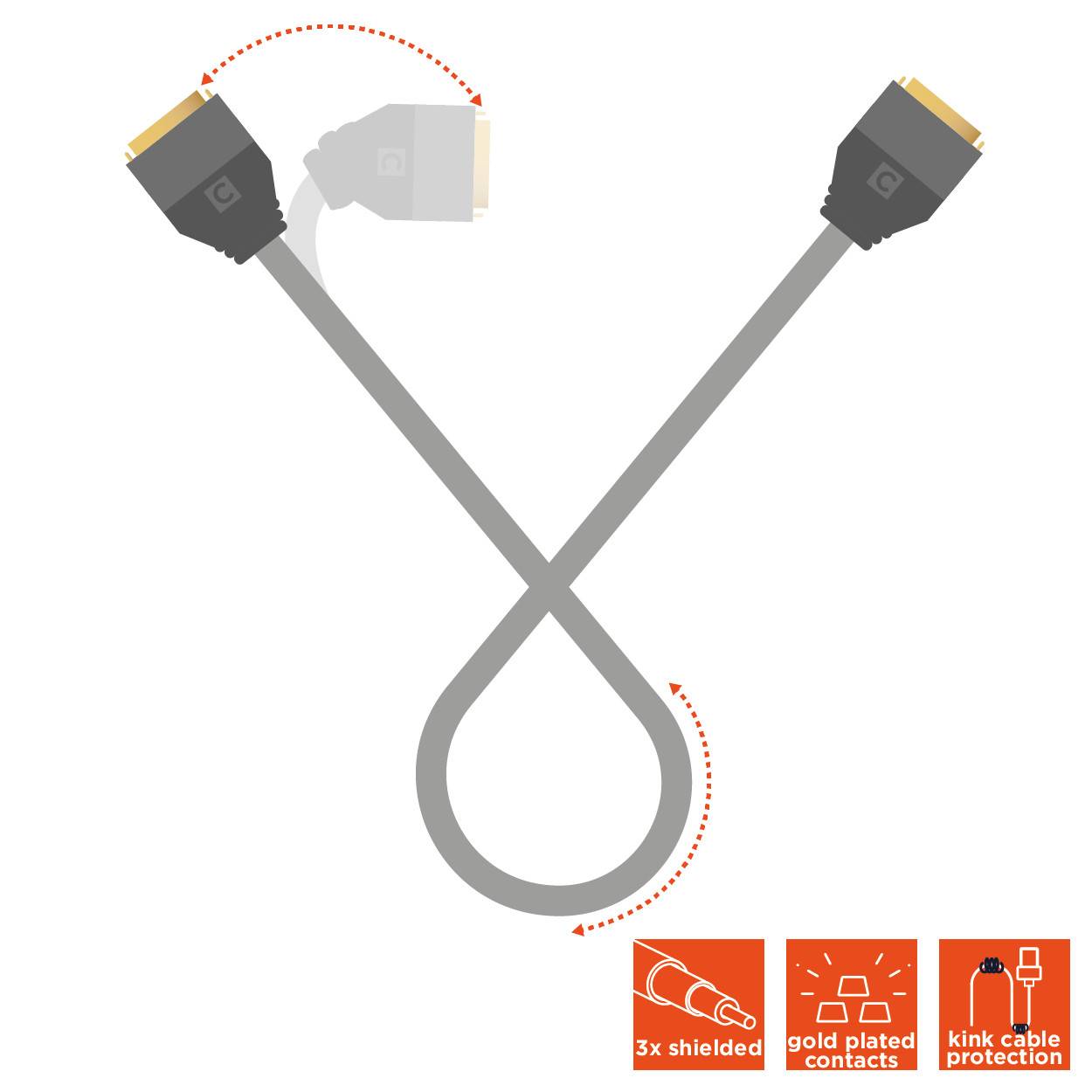 celexon DVI Dual Link Kabel 2,0m - Professional Line