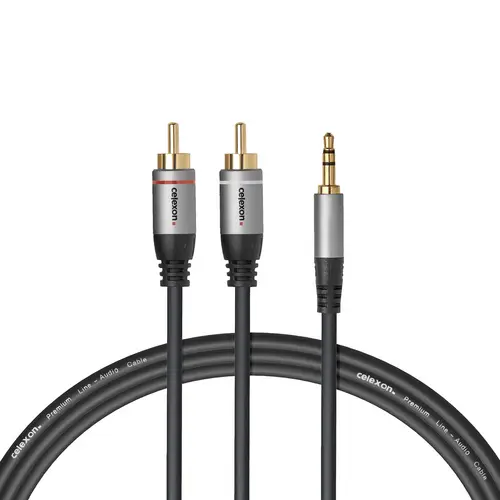 celexon 2x Cinch auf 3,5mm Stereo Klinke Audiokabel 10,0m - Professional Line celexon 2x Cinch auf 3,5mm Stereo Klinke Audiokabel 10,0m - Professional Line