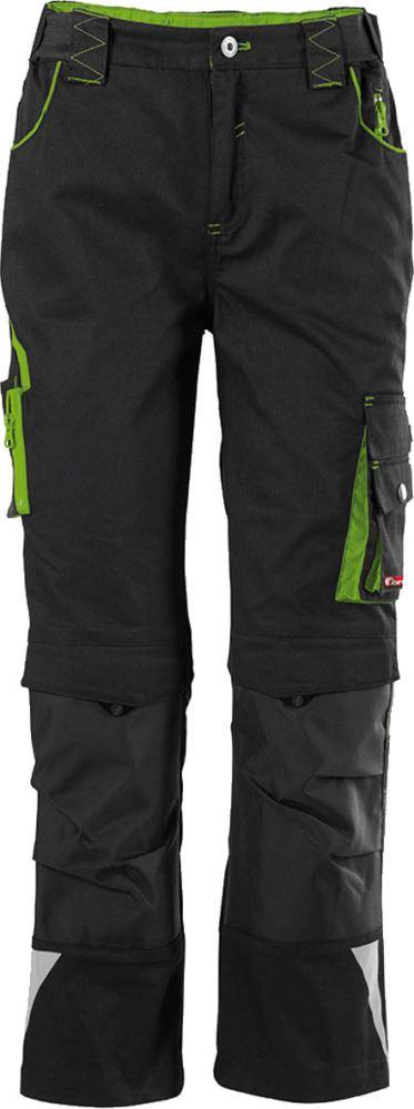 FORTIS Kids Bundhose 24, schw./limegreen,Gr122-128