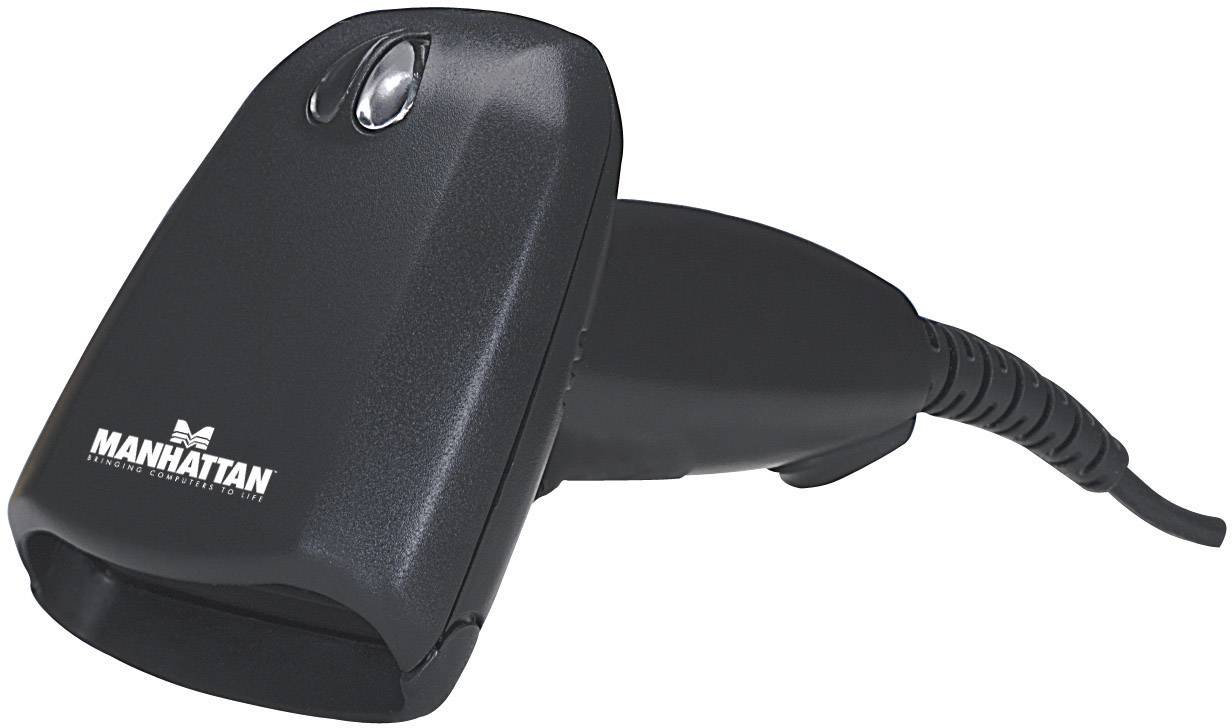 Manhattan 177672 USB-Kit Barcode-Scanner Kabelgebunden 1D CCD Schwarz Hand-Scanner USB