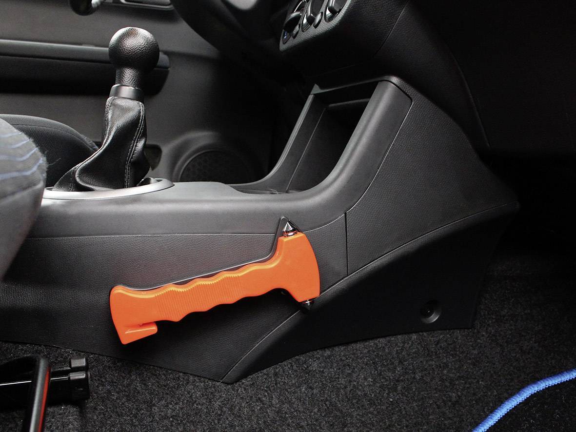 Nothammer mit Halterung und Gurtschneider