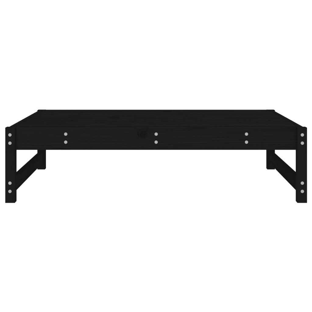 vidaXL Gartenhocker Schwarz 120x80 cm Massivholz Kiefer