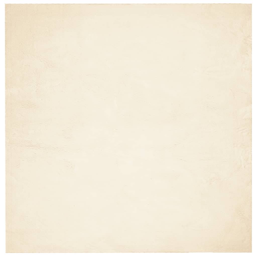 vidaXL Teppich HUARTE Kurzflor Weich und Waschbar Creme 200x200 cm
