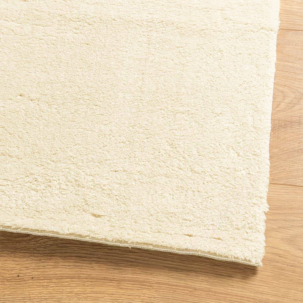 vidaXL Teppich HUARTE Kurzflor Weich und Waschbar Creme 200x200 cm