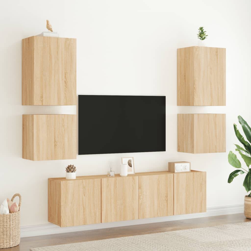 vidaXL TV-Wandschrank Sonoma-Eiche 40,5x30x40 cm Holzwerkstoff