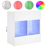 vidaXL TV-Wandschrank mit LED-Leuchten Weiß 58,5x30x60,5 cm vidaXL TV-Wandschrank mit LED-Leuchten Weiß 58,5x30x60,5 cm