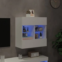 vidaXL TV-Wandschrank mit LED-Leuchten Weiß 58,5x30x60,5 cm vidaXL TV-Wandschrank mit LED-Leuchten Weiß 58,5x30x60,5 cm