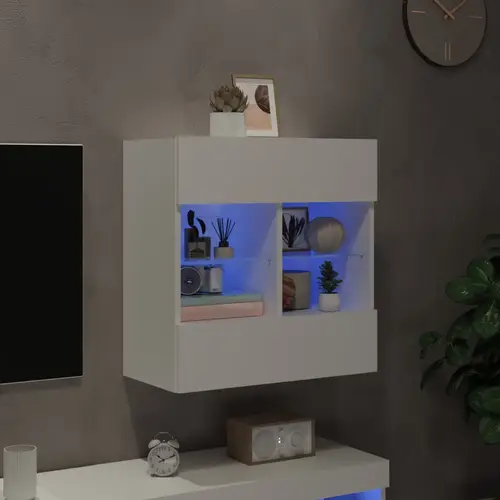 vidaXL TV-Wandschrank mit LED-Leuchten Weiß 58,5x30x60,5 cm vidaXL TV-Wandschrank mit LED-Leuchten Weiß 58,5x30x60,5 cm