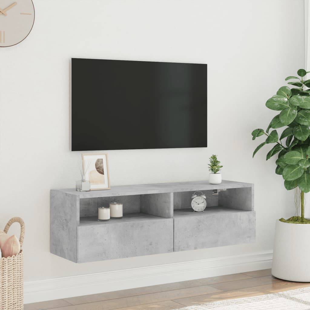 vidaXL TV-Wandschrank Betongrau 100x30x30 cm Holzwerkstoff